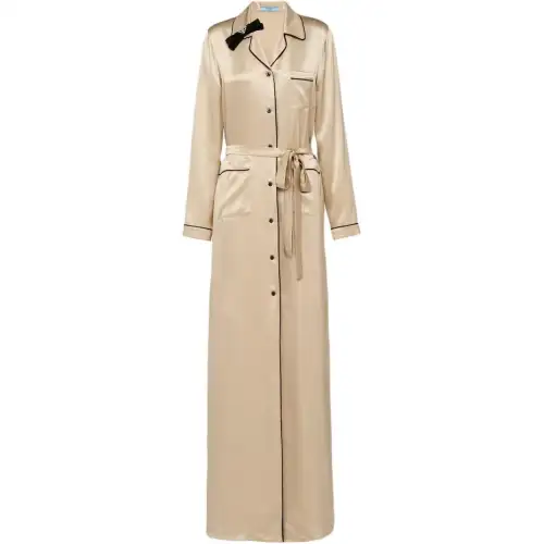 PRADA Long Sleeved Dress Women's Desert Beige
