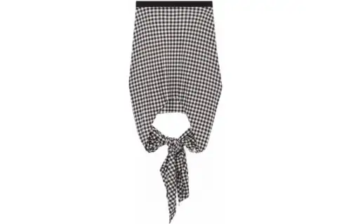 Burberry Check Asymmetric Skirt 'Black Ip Pattern'