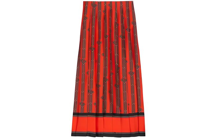 【Previous Season】Square G Chain-print silk skirt