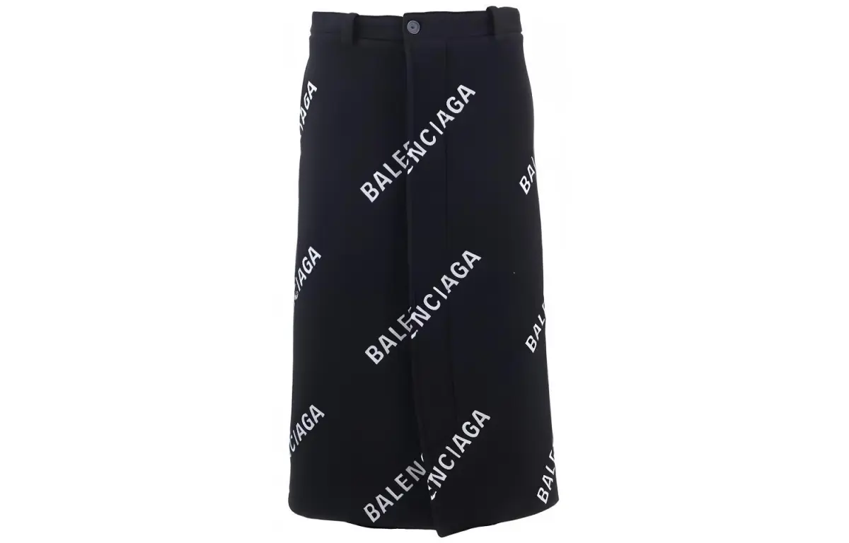 Balenciaga Casual Long Skirt Women's Black