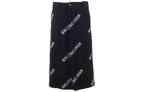 Balenciaga Casual Long Skirt Women's Black
