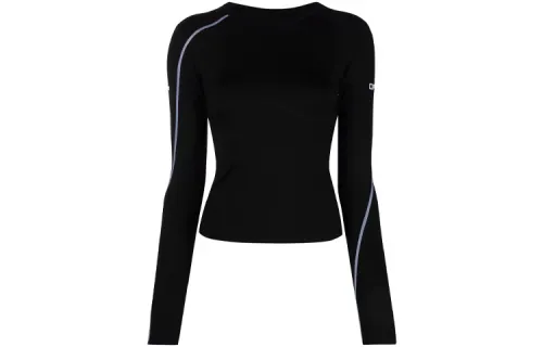 OFF WHITE Active Logo Long Sleeve T shirt Black