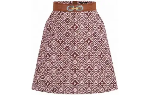 LOUIS VUITTON Leather Short Skirts Women's Multicolor