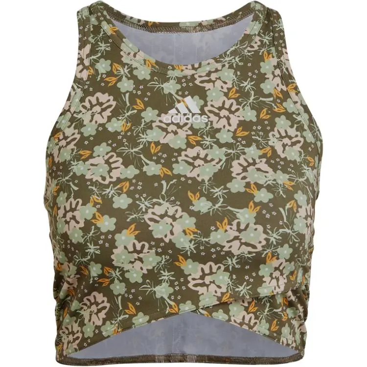 Adidas Sleeveless Sports Shirts Women's Dark Green Other