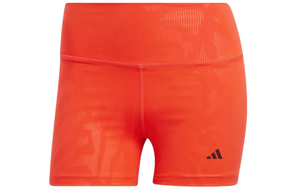 Adidas Optime Power Sports Shorts Women's Orange Moderate Tight Pants