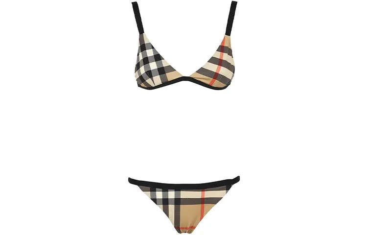 Burberry Woemn Vintage Triangle Bikini Archive Beige