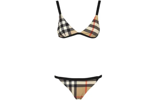 Burberry Woemn Vintage Triangle Bikini Archive Beige