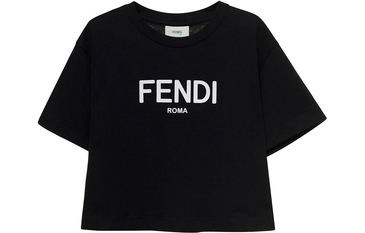 Мужская футболка Fendi SS23 Logo (черная)