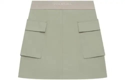 Fear Of God Essentials SS22 Casual Long Skirts Women's Gray Green Mid Length A Line Skirt