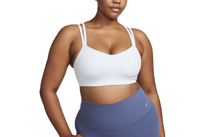 Nike Alate Trace Solid Support Padded Sports Bra Light Blue