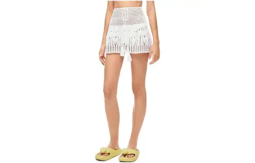 LOEWE Casual Short Skirts Women's White Moderate Extra Short Other