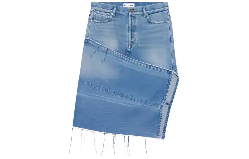 Balenciaga FW21 Denim Short Skirts Women's Blue