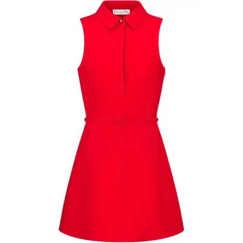 DIOR FW24 Sleeveless Dress Women's Red