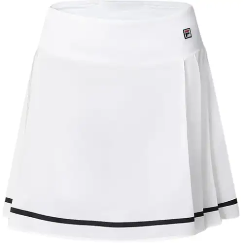 FILA Comfortable fashionable soft tennis pleated skirt, trousers, white mini-skirt, mid rise