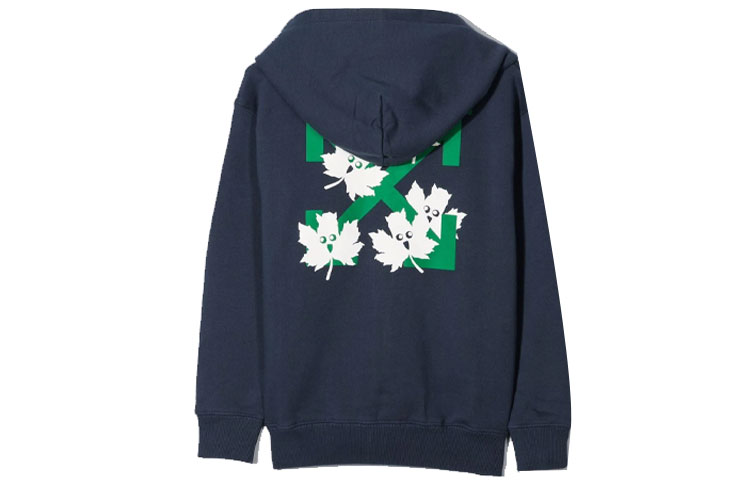 Мужское худи OFF-WHITE OBBE001F21FLE0034655 (синее)