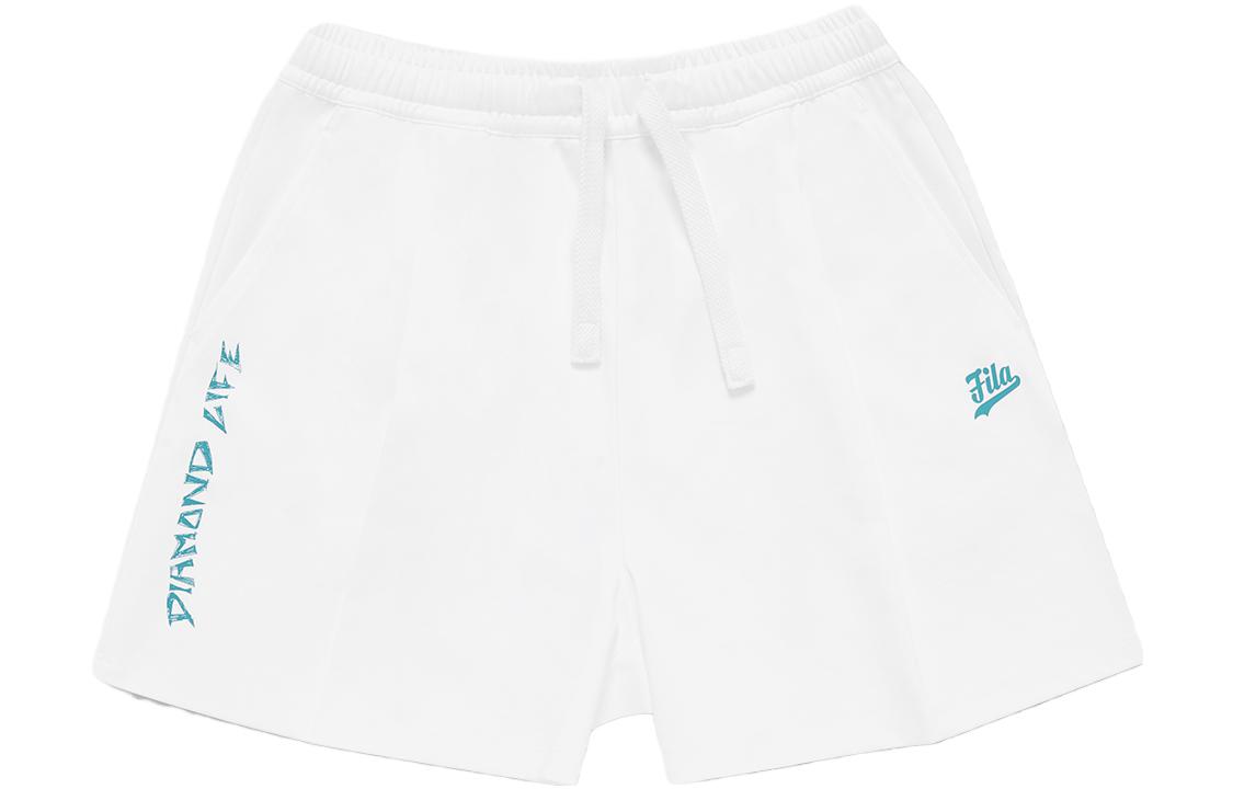 FILA FUSION BASEBALL Sports Shorts Women’s Standard White Moderate Woven Shorts