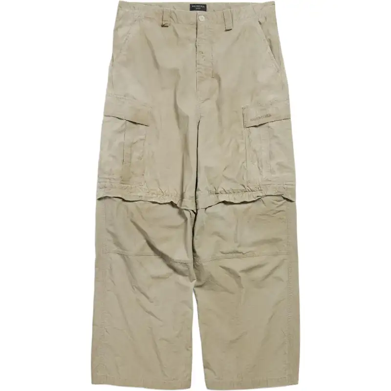 Balenciaga Cargo Pants Loose Fit Men's Dark Beige