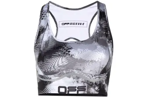 OFF WHITE Active Logo Sports Bra Black/White/Grey
