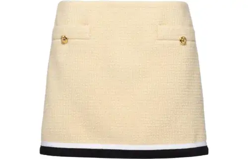 【Previous Season】Bouclé stripe-trim mini skirt
