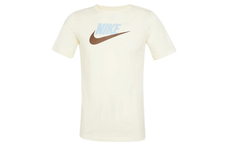 Мужские футболка Nike Sportswear Logo (бежевая)