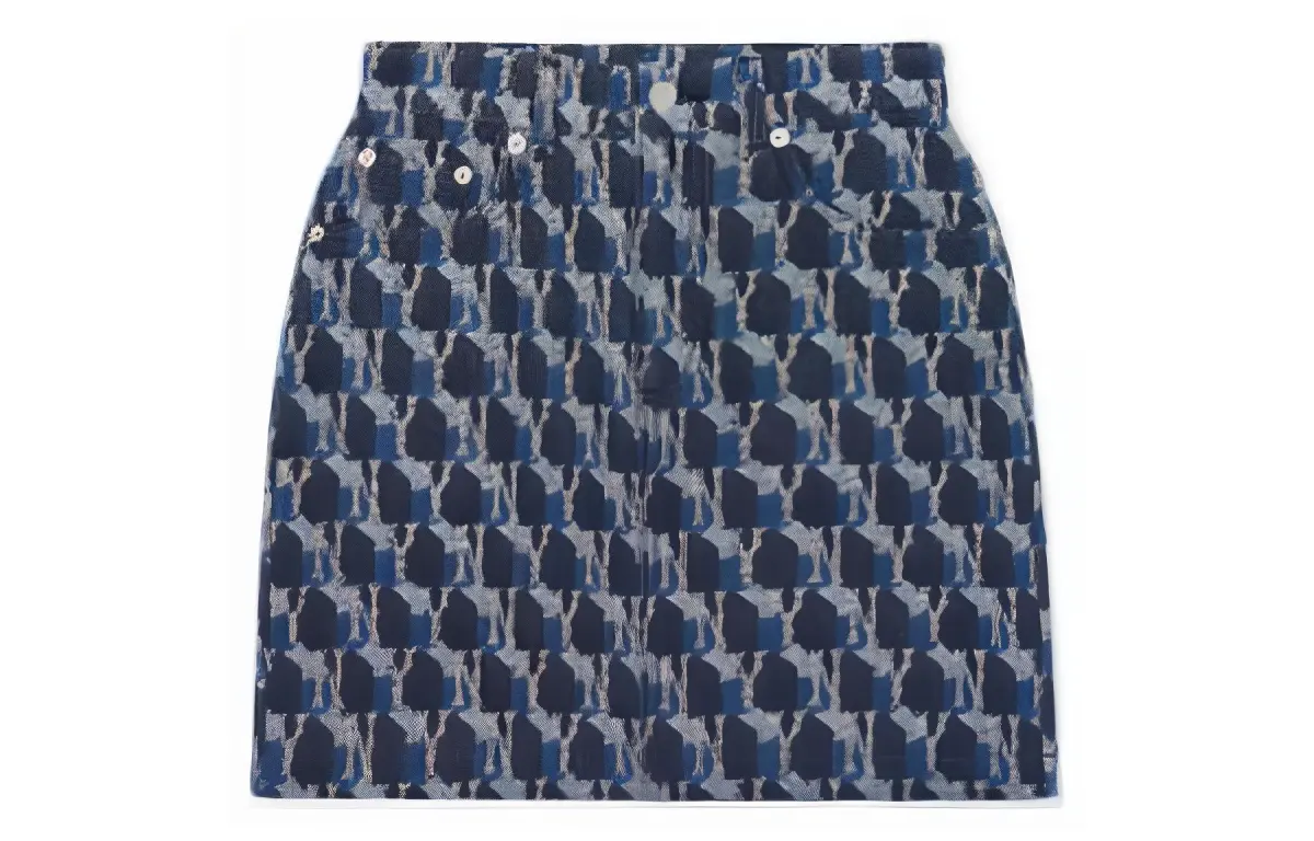 MLB Monogram Denim Short Skirts Women's Blue