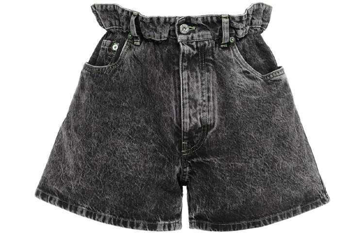 MIU MIU Paperbag Waist Denim Shorts
