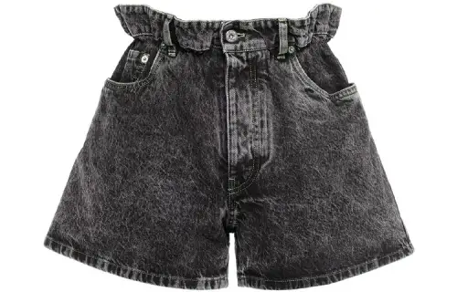MIU MIU Paperbag Waist Denim Shorts