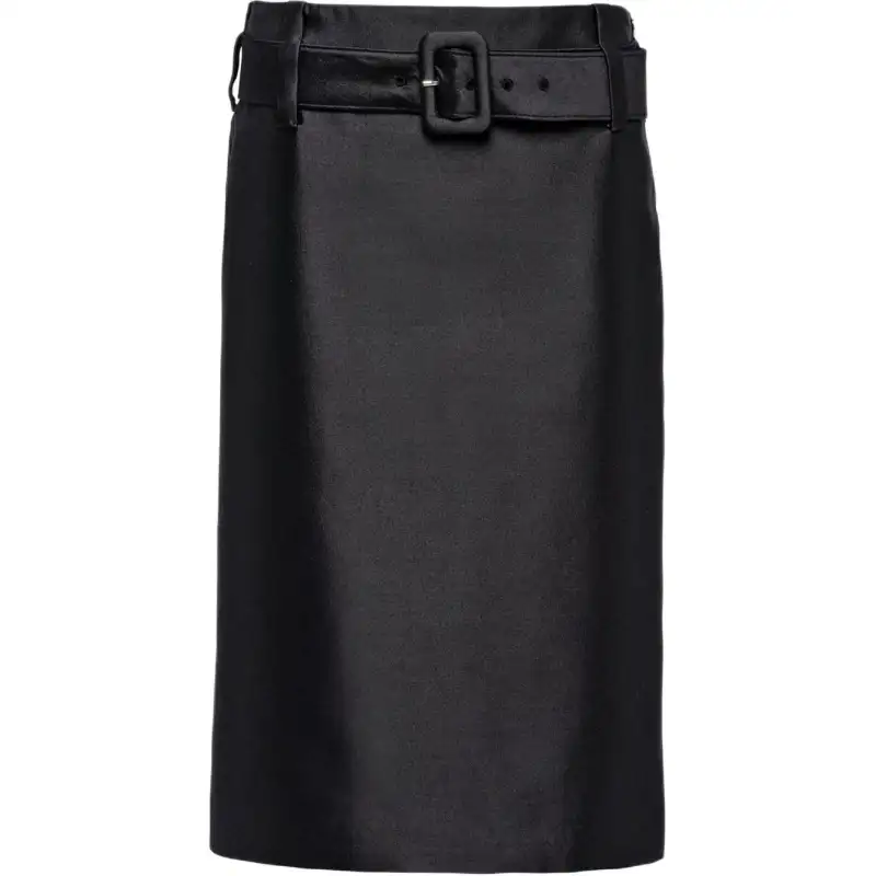PRADA Casual Long Skirts Women's Black Moderate Mid Length