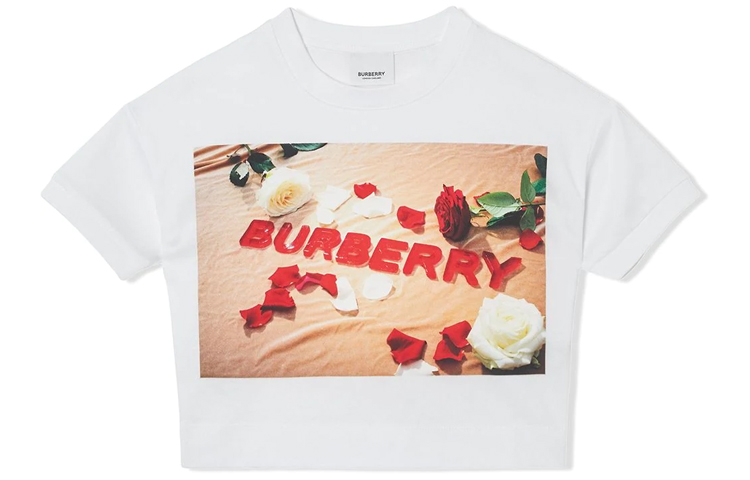 Женская футболка Burberry (белая)