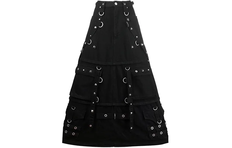 Balenciaga Denim Short Skirts Women's Black