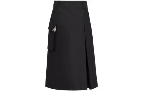 PRADA Triangle logo Midi Cargo Skirt