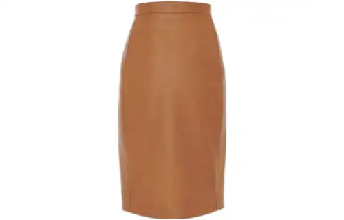 SAINT LAURENT High-waisted Lambskin Pencil Skirt