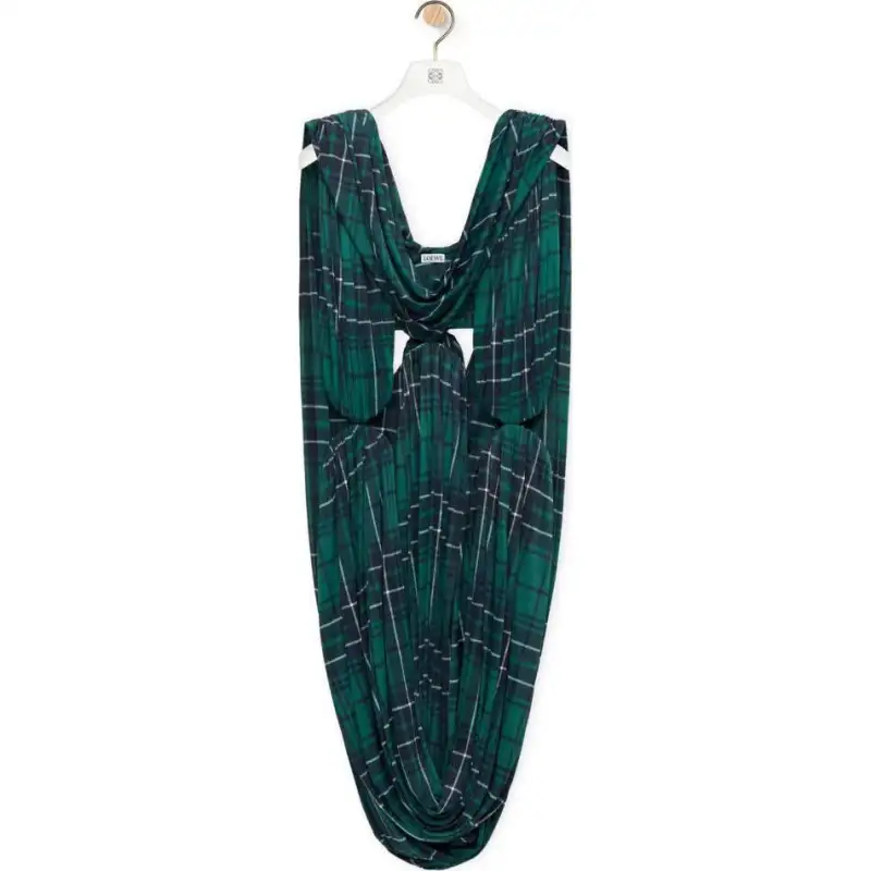 LOEWE FW24 Sleeveless Dress Women's Blue Green