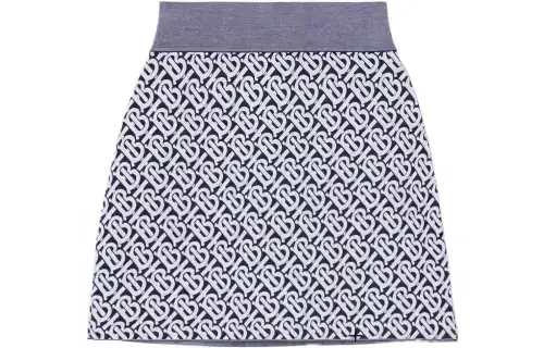 Burberry Blend Jacquard Mini Skirt 'Dark Charcoal Blue'