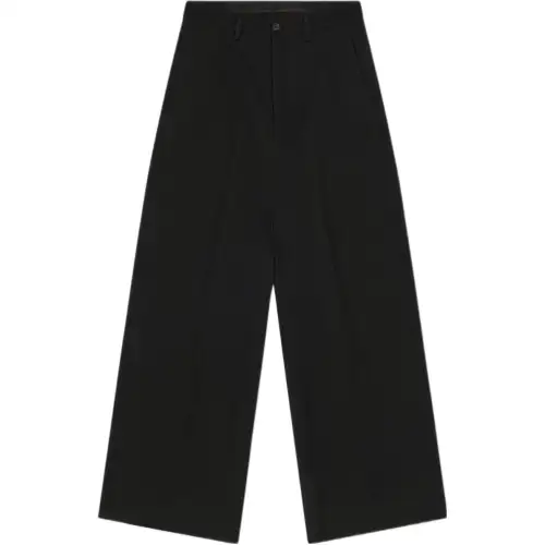 Balenciaga FW22 Casual Pants Loose Fit Women's Black
