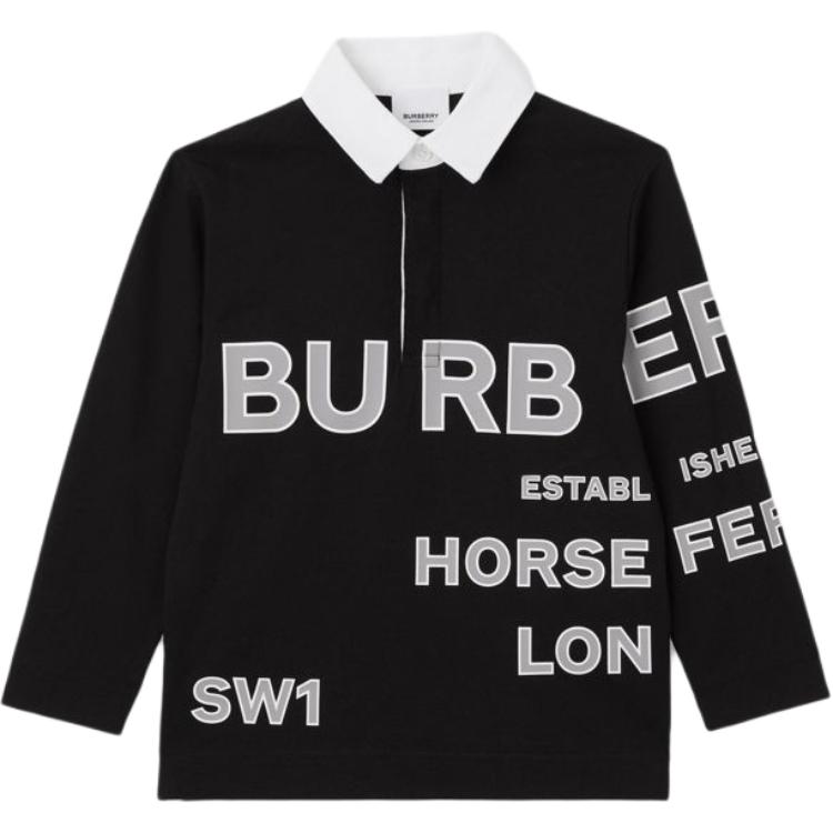 Детская футболка Polo Burberry SS23 (черная)