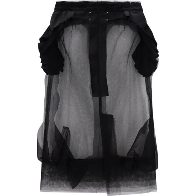 Maison Margiela Décortiqué tulle midi skirt