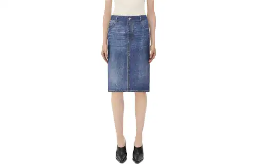 Bottega Veneta Denim Midi Skirt