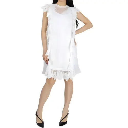 Burberry Sleeveless Dress Women's White