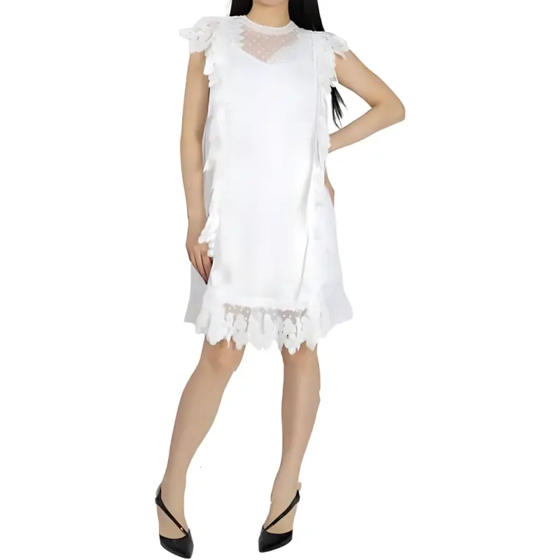 Burberry Sleeveless Dress Women's White