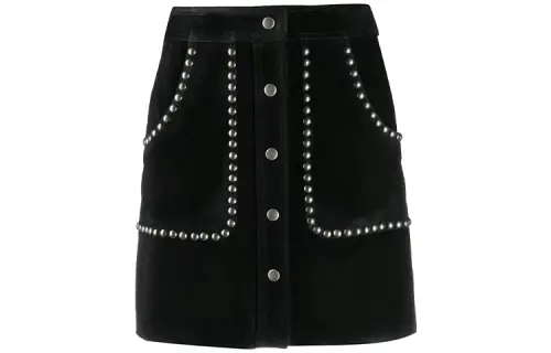 Golden Goose Denim Short Skirts Women's Black Short
