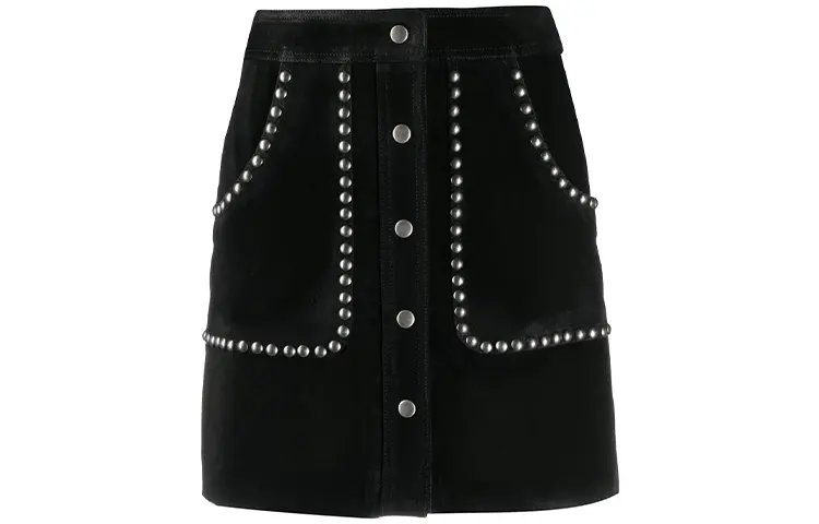 Golden Goose Denim Short Skirts Women's Black Short