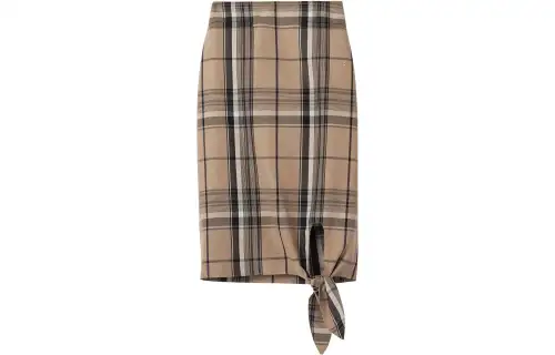 【Previous Season】knot detail check pencil skirt