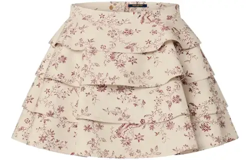 LOUIS VUITTON Unicorn Print Flounce Skirt