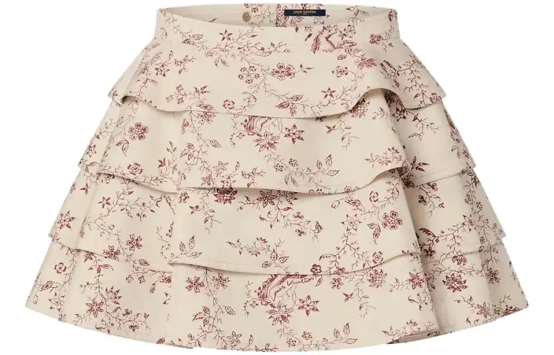 LOUIS VUITTON Unicorn Print Flounce Skirt