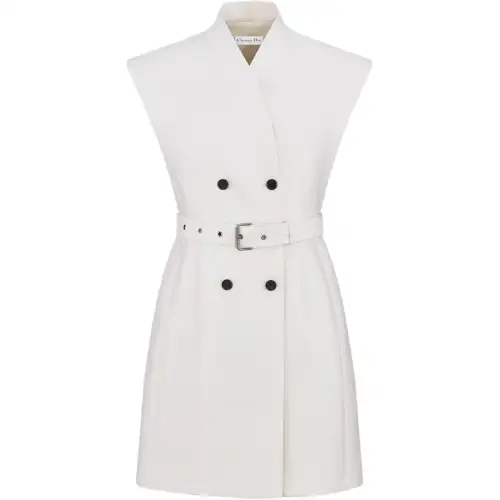DIOR SS25 Sleeveless Dress Women's White