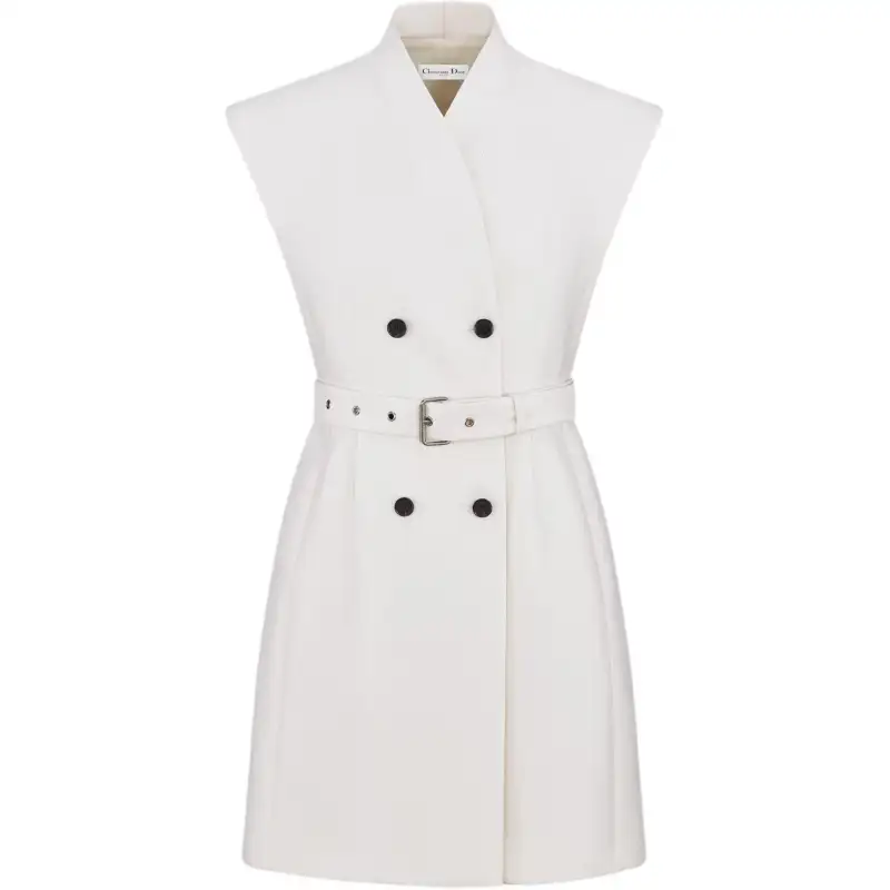 DIOR SS25 Sleeveless Dress Women's White