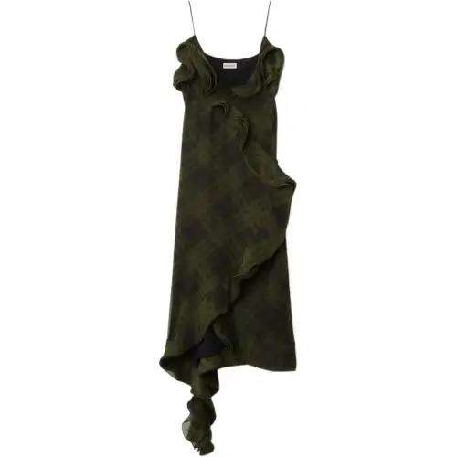 Burberry checked silk dress