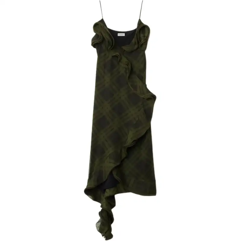 Burberry checked silk dress