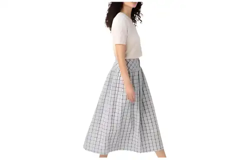 UNIQLO X INES DE LA FRESSANGE UNIQLO X Ines De La Fressange Casual Long Skirts Women's Asphalt Gray Moderate Mid Length A Line Skirt
